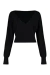 P.a.r.o.s.h Parosh Lime Wool And Cashmere Sweater In Animal Print