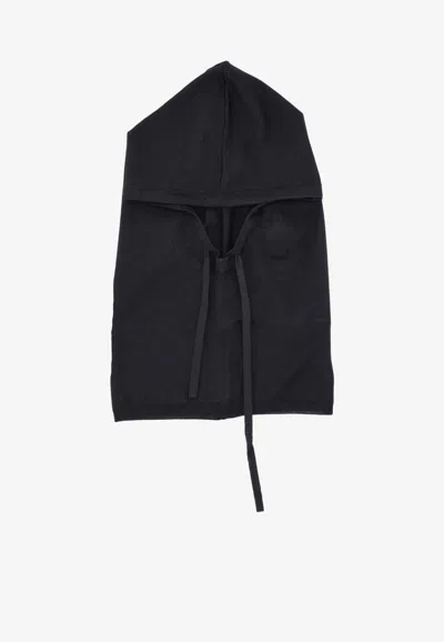 P.a.r.o.s.h Lime Wool-blend Balaclava In Black