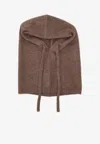 P.a.r.o.s.h Lime Wool-blend Balaclava In Brown