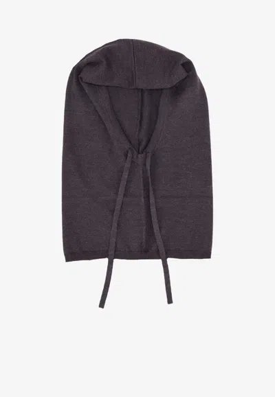 P.a.r.o.s.h Lime Wool-blend Balaclava In Brown