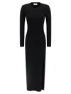 P.a.r.o.s.h Maxi Dress With Padded Shoulders In Black