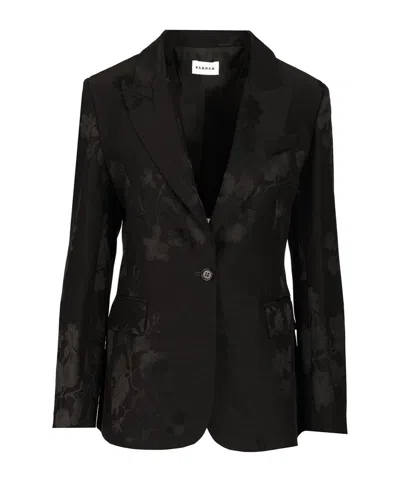 P.a.r.o.s.h Linen And Viscose Blazer In Black