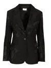 P.a.r.o.s.h Linen And Viscose Blazer Jackets Black In Black