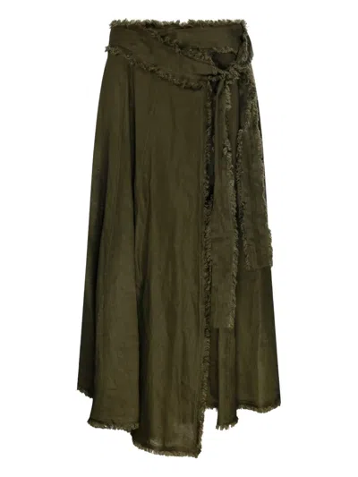 P.A.R.O.S.H LINEN ASYMMETRIC SKIRT