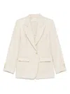 P.a.r.o.s.h Linen Blazer In Neutrals