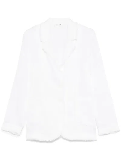 P.a.r.o.s.h Linen Blazer In Cream