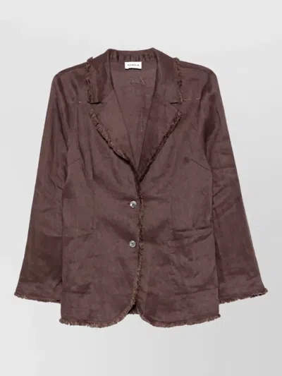 P.a.r.o.s.h Linen Coat In Brown