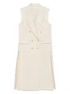 P.a.r.o.s.h Linen Coat In Neutrals