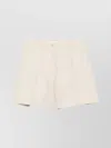 P.a.r.o.s.h Parosh Beige Linen Tailored Shorts With High Waist