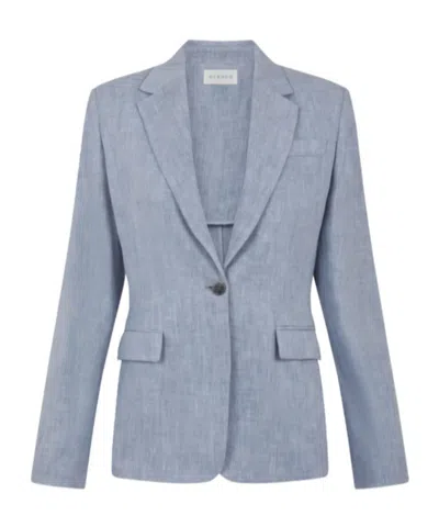 P.a.r.o.s.h Linen Jacket In Blue