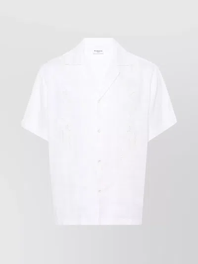 P.a.r.o.s.h Linen Shirt Embroidered Detailing In White