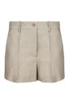 P.a.r.o.s.h . Linen Shorts In Neutral