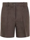 P.a.r.o.s.h Parosh Linen Shorts In Brown