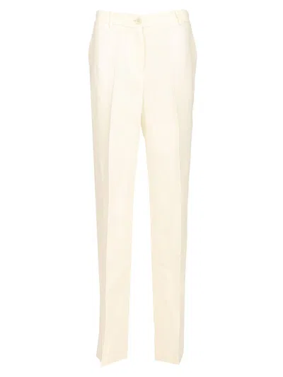 P.a.r.o.s.h Linen Trousers White
