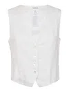 P.a.r.o.s.h V-neck Wool-blend Waistcoat In White