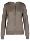 P.a.r.o.s.h 'linfa' Brown Wool Blend Cardigan In Brown