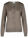 P.a.r.o.s.h 'linfa' Brown Wool Blend Cardigan In Brown