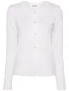 P.a.r.o.s.h Linfa Fine-knit Cardigan In Cream