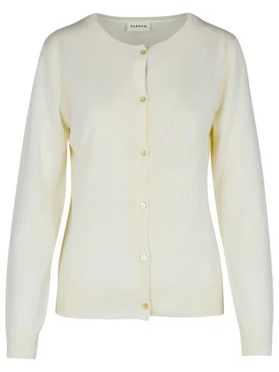 P.a.r.o.s.h . 'linfa' Cream Wool Blend Cardigan In White