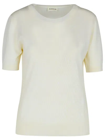 P.a.r.o.s.h . 'linfa' Cream Wool Blend Sweater