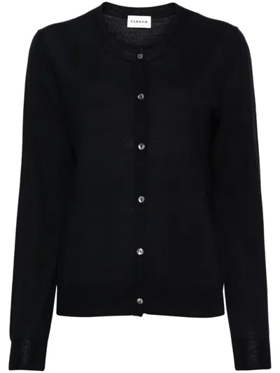 P.a.r.o.s.h Linfa Fine-knit Cardigan In Black