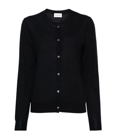 P.a.r.o.s.h Linfa Fine-knit Cardigan In Black