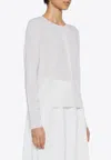 P.a.r.o.s.h Linfa Fine-knit Cardigan In Cream