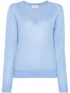 P.a.r.o.s.h Maglia V-neck Fine-knit Jumper In Blue