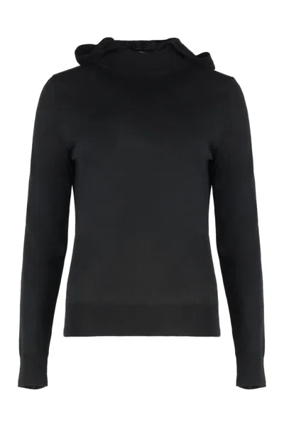 P.a.r.o.s.h . Linfa Knitted Hoodie In Black