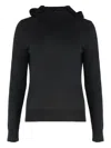 P.a.r.o.s.h Parosh Linfa Knitted Hoodie In Black
