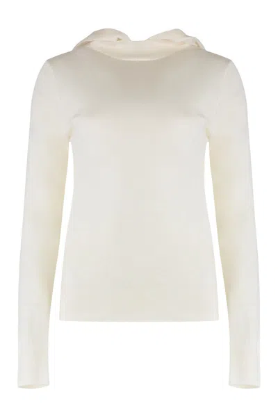 P.a.r.o.s.h . Linfa Knitted Hoodie In White