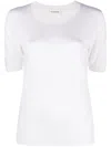 P.a.r.o.s.h Linfa Short-sleeve Fine-knit Top In White
