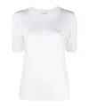 P.a.r.o.s.h Linfa Short-sleeve Fine-knit Top In White
