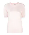 P.a.r.o.s.h Linfa Short-sleeve Fine-knit Top In White