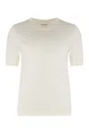 P.a.r.o.s.h . Linfa Short Sleeve Sweater In Neutral