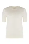 P.a.r.o.s.h Parosh Linfa Short Sleeve Sweater In White