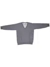 P.a.r.o.s.h V-neck Ribbed Knitwear Side Slits In Grey