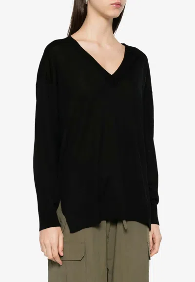 P.A.R.O.S.H LINFA V-NECK WOOL BLEND SWEATER