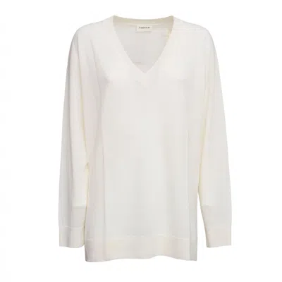 P.a.r.o.s.h Linfa V-neck Over Sweater In White