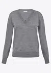 P.a.r.o.s.h Linfa Wool And Silk Sweater In Gray