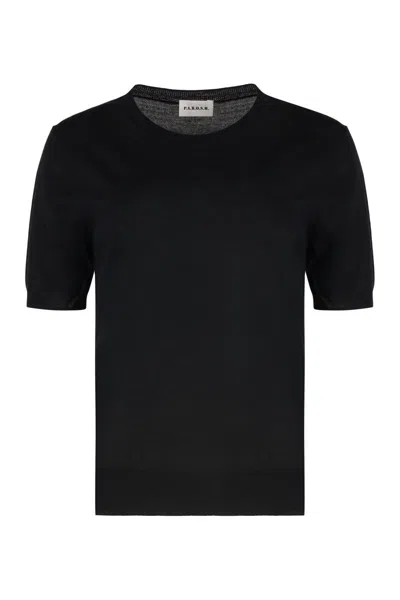 P.a.r.o.s.h . Linfa Wool-blend Crew-neck Sweater In Black