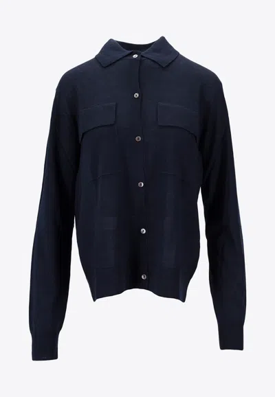 P.a.r.o.s.h Linfa Wool Knit Shirt In Blue