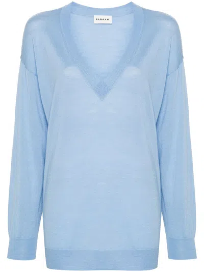 P.a.r.o.s.h Parosh Linfad Blue Wool Sweater