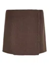 P.a.r.o.s.h Logical Mini Skirt In Brown