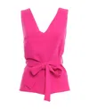 P.a.r.o.s.h Tie-waist Sleeveless Blouse In Pink