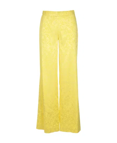 P.a.r.o.s.h Logo Casual Pants In Yellow