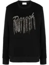 P.a.r.o.s.h Logo-embellished Cotton Sweatshirt In Schwarz