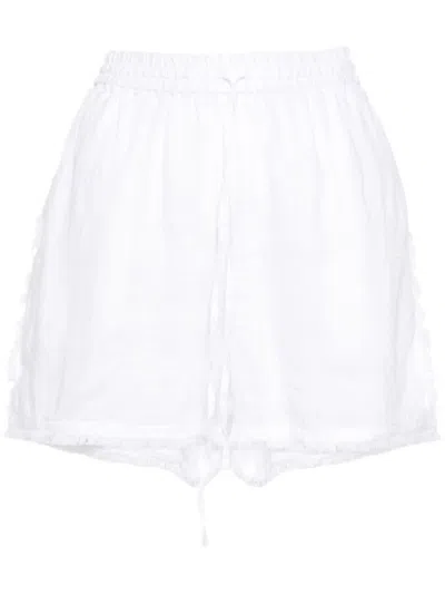 P.A.R.O.S.H P.A.R.O.S.H. LOGO-EMBROIDERED FRAYED SHORTS