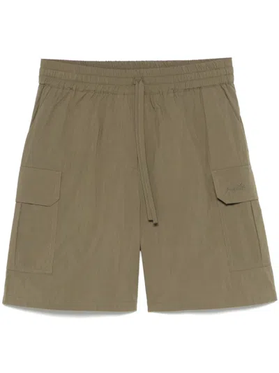 P.a.r.o.s.h Logo-embroidered Shorts In Brown