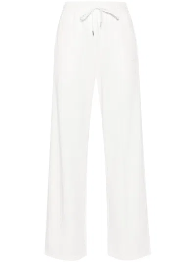 P.a.r.o.s.h Parosh Logo Embroidered Straight Trousers In White